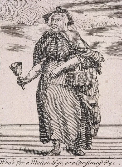 Framed Print : Whos for a Mutton Pye, or a Christmas Pye, Cries of London, (c1688?) Framed Print : Whos for a Mutton Pye, or a Christmas Pye, Cries of London, (c1688?)