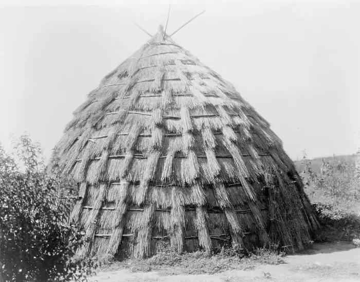 Framed Print : Wichita grass-house, c1927. Creator: Edward Sheriff Curtis
