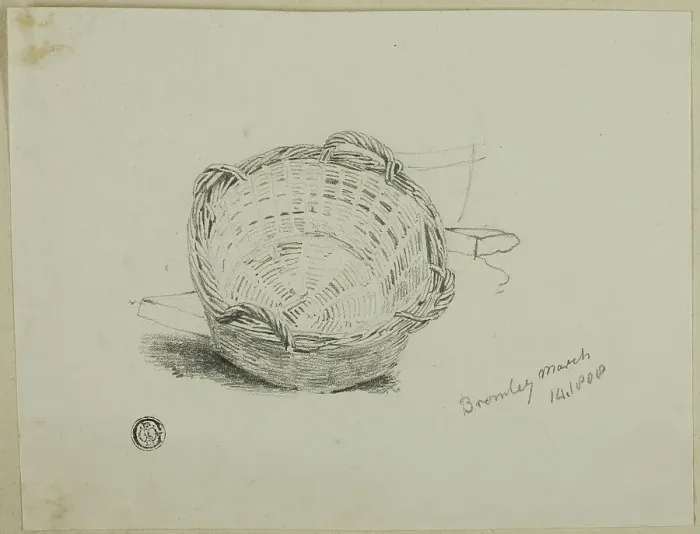 Framed Print : Wickerwork Washbasket, 1808 / 47. Creator: Joshua Cristall Framed Print : Wickerwork Washbasket, 1808 / 47. Creator: Joshua Cristall
