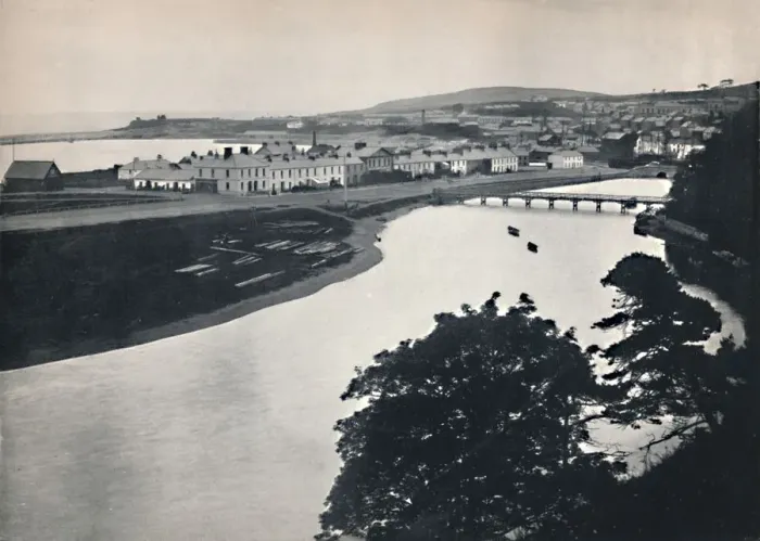 Framed Print : Wicklow - General View of the Town and the River, 1895 Framed Print : Wicklow - General View of the Town and the River, 1895