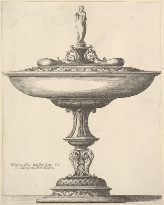Framed Print : A wide cup with ornamental stem, 1646. Creator: Wenceslaus Hollar Framed Print : A wide cup with ornamental stem, 1646. Creator: Wenceslaus Hollar