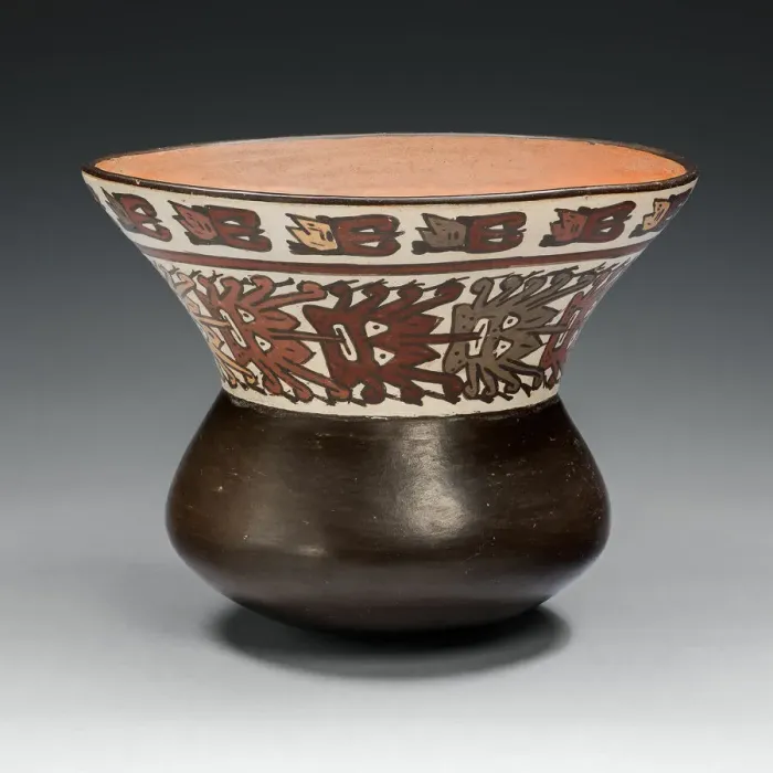 Framed Print : Wide-Necked Bowl with Rows of Abstract Masks and Trophy Heads, 180 B. C. / A. D. 500 Framed Print : Wide-Necked Bowl with Rows of Abstract Masks and Trophy Heads, 180 B. C. / A. D. 500