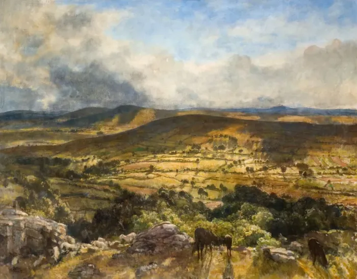 Framed Print : Widecombe In The Moor, Devon, 1922. Creator: Walter Westley Russell Framed Print : Widecombe In The Moor, Devon, 1922. Creator: Walter Westley Russell