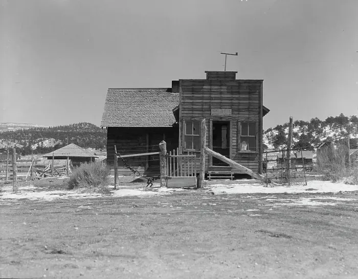 Framed Print : Widtsoe post office, Utah, 1936. Creator: Dorothea Lange Framed Print : Widtsoe post office, Utah, 1936. Creator: Dorothea Lange