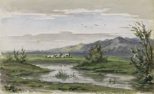 Wielersche Meer in Gelderland, 1874-1875. Creator: Willem Cornelis Rip