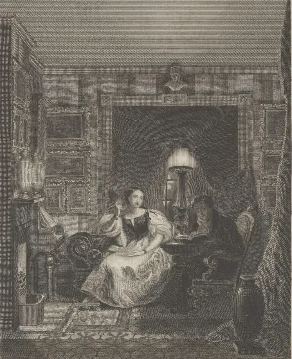 Framed Print : The Wife, 1829. Creator: Asher Brown Durand Framed Print : The Wife, 1829. Creator: Asher Brown Durand