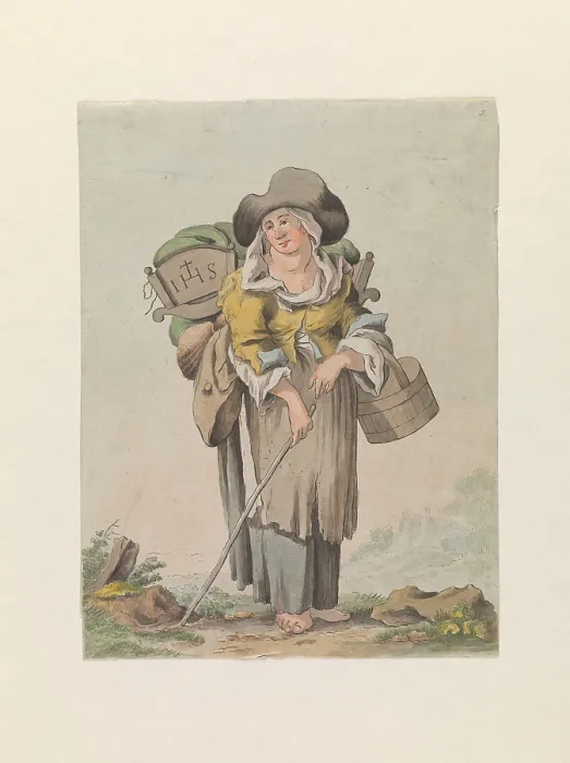 Framed Print : The wife of a blind man, late 18th century? Creator: Matthias Pfenninger Framed Print : The wife of a blind man, late 18th century? Creator: Matthias Pfenninger