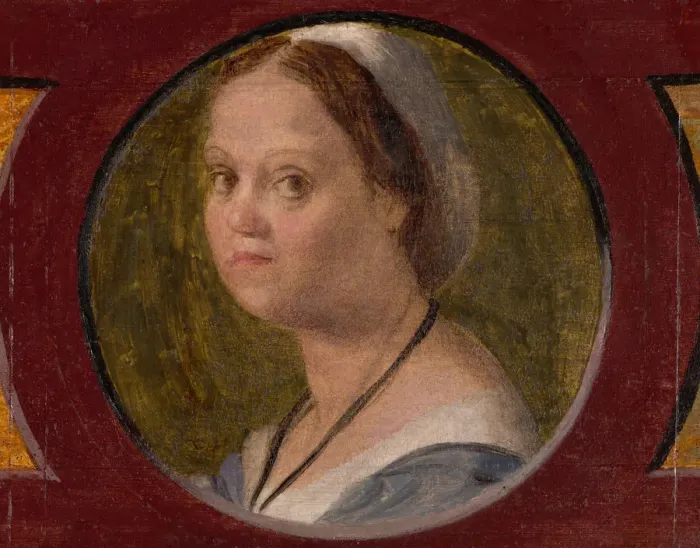 Framed Print : The Wife of Domenico da Gambassi, 1525 / 28. Creator: Andrea del Sarto Framed Print : The Wife of Domenico da Gambassi, 1525 / 28. Creator: Andrea del Sarto