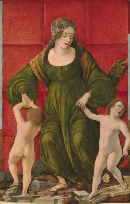 Framed Print : The Wife of Hasdrubal and Her Children, c. 1490 / 1493. Creator: Ercole de Roberti Framed Print : The Wife of Hasdrubal and Her Children, c. 1490 / 1493. Creator: Ercole de Roberti