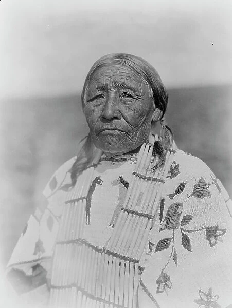 Wife of Old Crow - Cheyenne, c1927. Creator: Edward Sheriff Curtis
