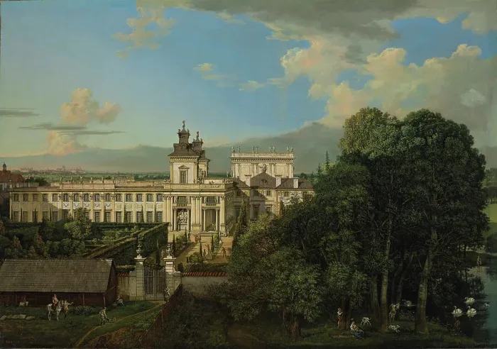 Framed Print : Wilanów Palace as seen from south, 1777. Creator: Bellotto, Bernardo (1720-1780)