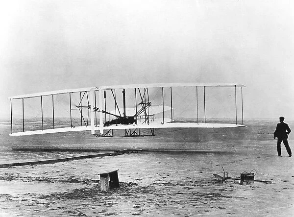 Wilbur and Orville Wright and the first powered flight, North Carolina, December 17 1903