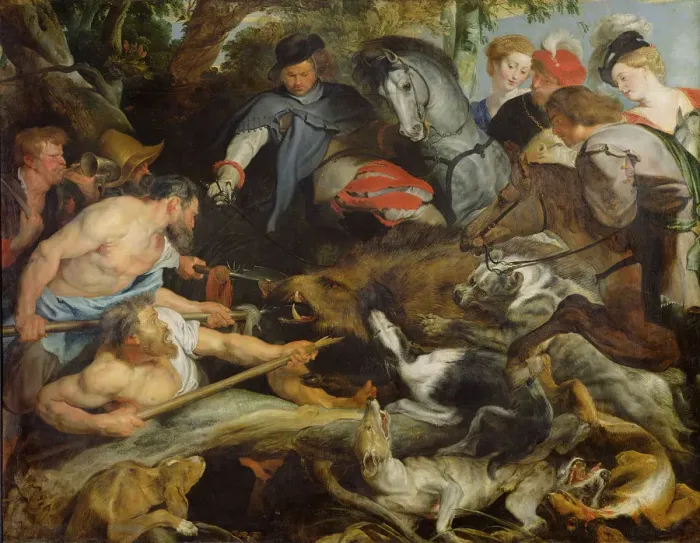 Framed Print : The Wild Boar Hunt, ca 1616 Framed Print : The Wild Boar Hunt, ca 1616