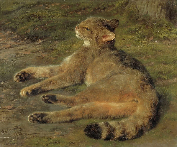 Wild Cat, 1850. Creator: Rosa Bonheur