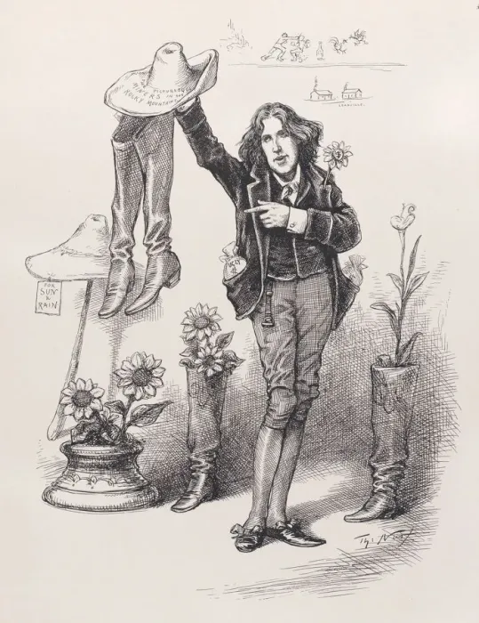 Framed Print : Wilde on Us. Something To Live Up'To in America, June 10, 1882 Framed Print : Wilde on Us. Something To Live Up'To in America, June 10, 1882