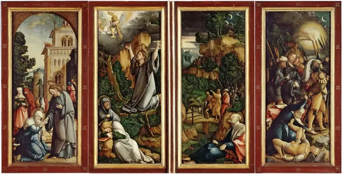 Framed Print : The Wildenstein Altarpiece (closed). Artist: Master of Messkirch (ca. 1500-1543) Framed Print : The Wildenstein Altarpiece (closed). Artist: Master of Messkirch (ca. 1500-1543)