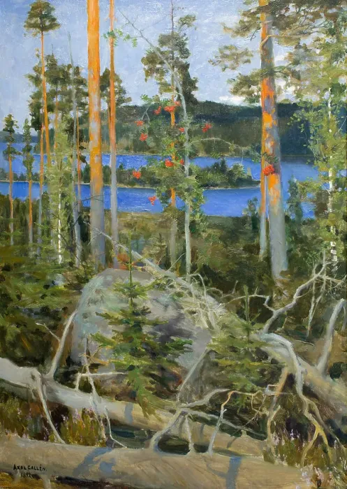 Framed Print : Wilderness, 1892. Creator: Gallen-Kallela, Akseli (1865-1931) Framed Print : Wilderness, 1892. Creator: Gallen-Kallela, Akseli (1865-1931)