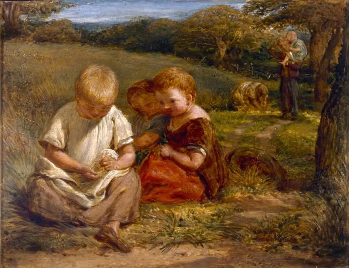 Framed Print : The Wildflower Gatherers, 1831. Creator: John Linnell (1792-1882)