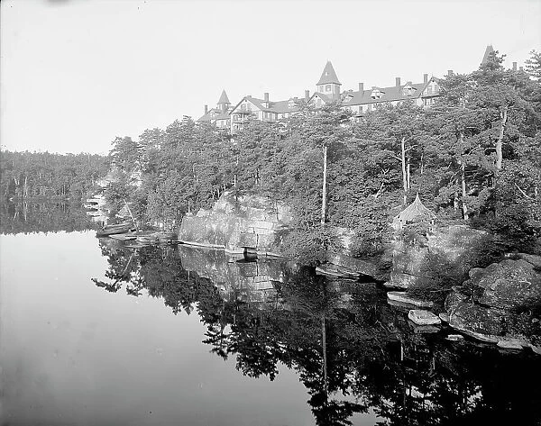 The Wildmere House from the lake, Lake Minnewaska, N.Y. between 1900 and 1905. Creator: Unknown
