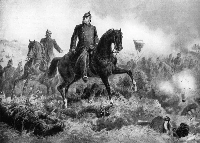 Framed Print : Wilhelm I at the Battle of Sadowa, 3 July 1866, (c1920) Framed Print : Wilhelm I at the Battle of Sadowa, 3 July 1866, (c1920)