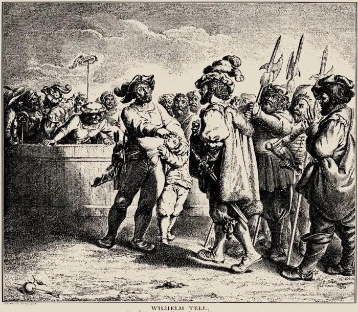 Framed Print : Wilhelm Tell, 1781. Creator: Chodowiecki, Daniel Nikolaus (1726-1801) Framed Print : Wilhelm Tell, 1781. Creator: Chodowiecki, Daniel Nikolaus (1726-1801)