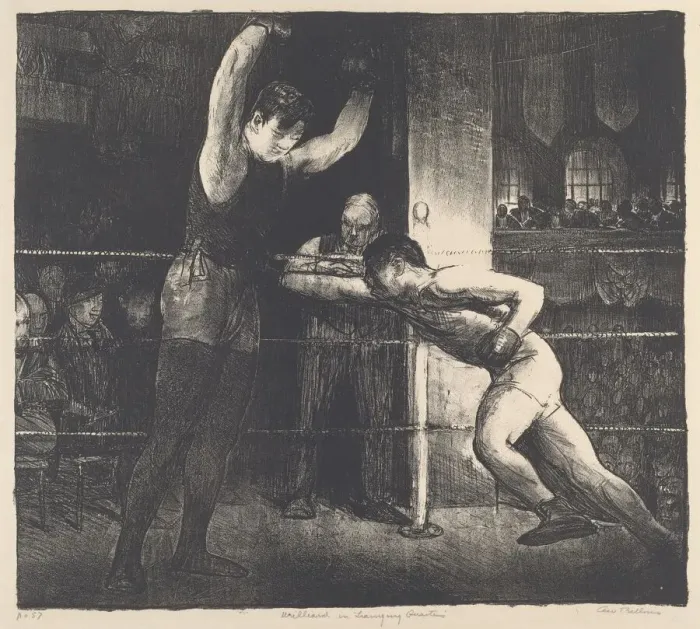 Framed Print : Willard in Training Quarters, 1916. Creator: George Wesley Bellows Framed Print : Willard in Training Quarters, 1916. Creator: George Wesley Bellows
