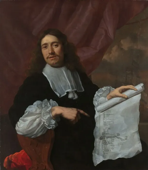 Framed Print : Willem van de Velde II (1633-1707), Painter, 1660-1672. Creator: Lodewyk van der Helst Framed Print : Willem van de Velde II (1633-1707), Painter, 1660-1672. Creator: Lodewyk van der Helst