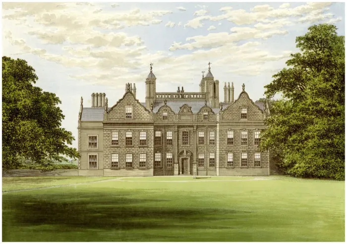 Framed Print : Willesley Hall, Derbyshire, home of the Earl of Loudoun, c1880 Framed Print : Willesley Hall, Derbyshire, home of the Earl of Loudoun, c1880
