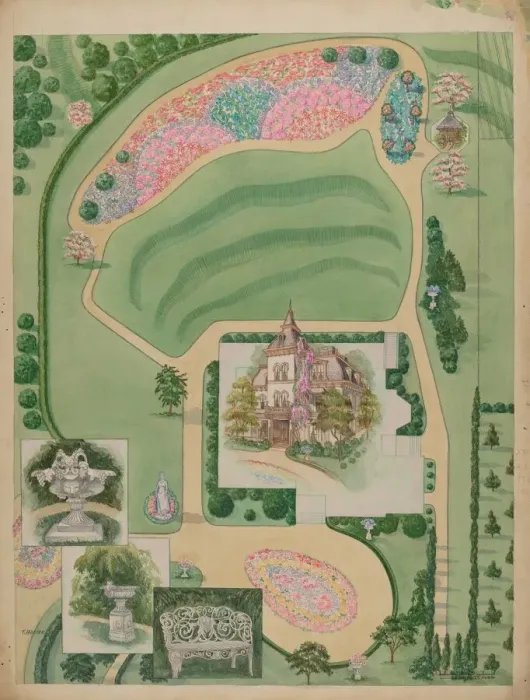 Framed Print : William A. Wheelock Estate, c. 1936. Creator: Tabea Hosier Framed Print : William A. Wheelock Estate, c. 1936. Creator: Tabea Hosier