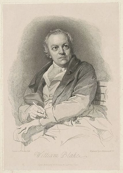 William Blake, 1808, published 1813. Creators: Thomas Phillips, Luigi Schiavonetti