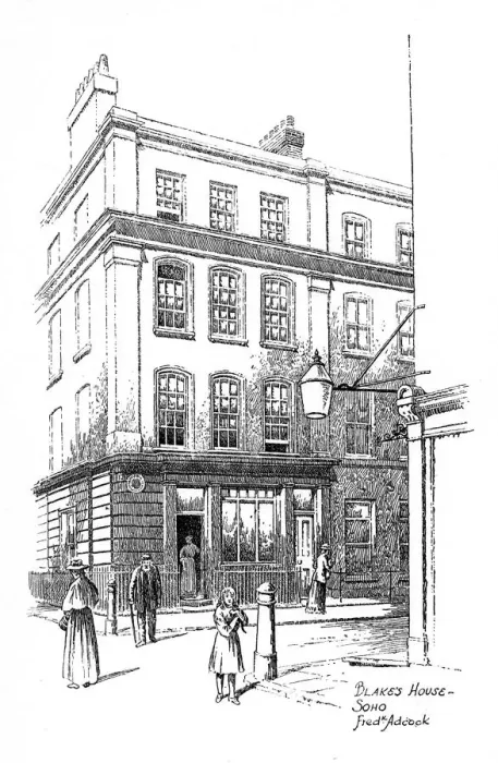 Framed Print : William Blakes house, Soho, London, 1912. Artist: Frederick Adcock Framed Print : William Blakes house, Soho, London, 1912. Artist: Frederick Adcock