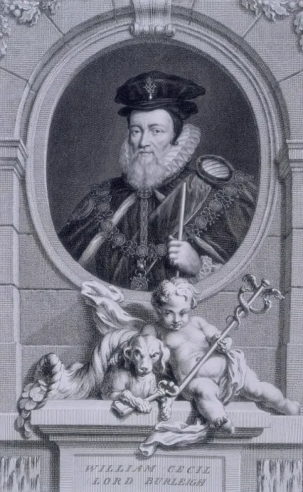 Framed Print : William Cecil, Ist Baron Burghley or Burchleigh, 1743. Creator: Jacobus Houbraken Framed Print : William Cecil, Ist Baron Burghley or Burchleigh, 1743. Creator: Jacobus Houbraken