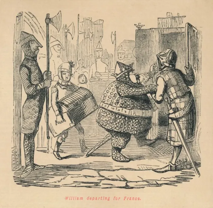 Framed Print : William departing for France, c1860, (c1860). Artist: John Leech Framed Print : William departing for France, c1860, (c1860). Artist: John Leech