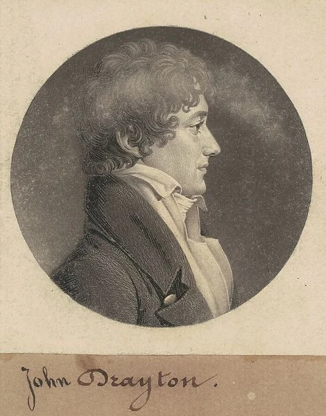 William Drayton, 1809. Creator: Charles Balthazar Julien Fevret de Saint-Memin