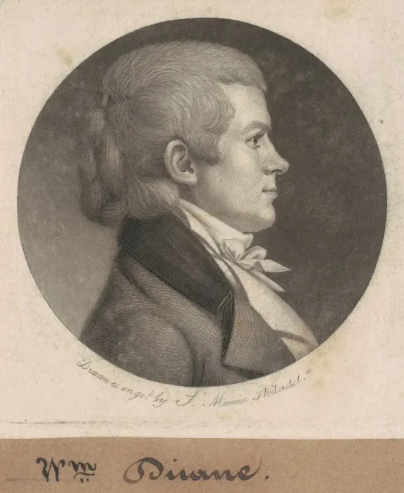 Framed Print : William Duane, 1802. Creator: Charles Balthazar Julien Fevret de Saint-Memin
