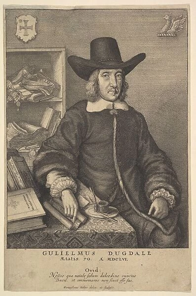 William Dugdale, 1625-77. Creator: Wenceslaus Hollar