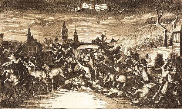 William Egon of Fürstenberg attacked in his coach in Cologne in 1674, 1675. Creator: Anonymous