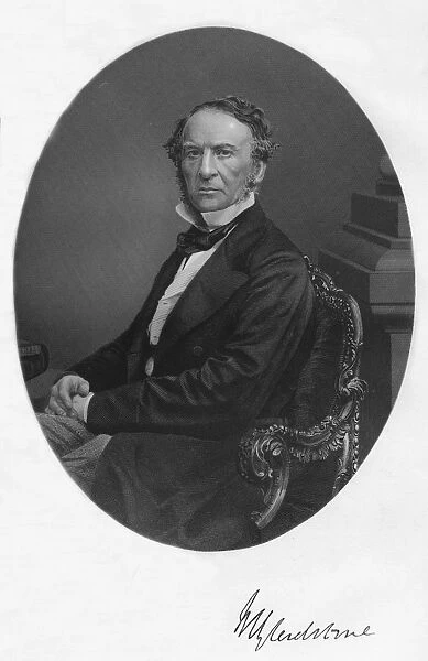 William Ewart Gladstone, 1859. Artist: Edward William Stodart