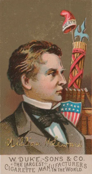 Framed Print : William H. Seward, from the series Great Americans (N76) for Duke brand cigarettes, 1888 Framed Print : William H. Seward, from the series Great Americans (N76) for Duke brand cigarettes, 1888