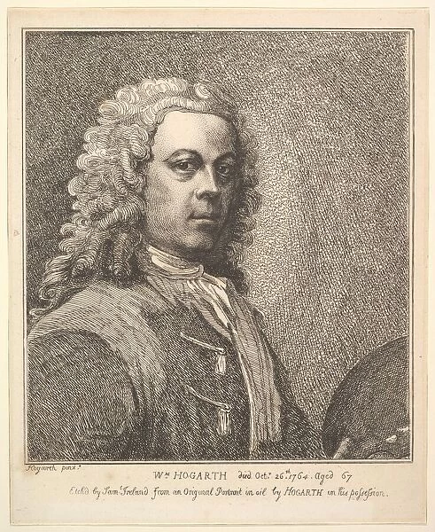 William Hogarth, Self-portrait, 1785. Creator: Samuel Ireland