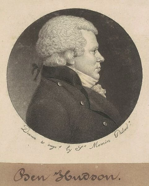 William Hudson, 1798. Creator: Charles Balthazar Julien Fevret de Saint-Memin
