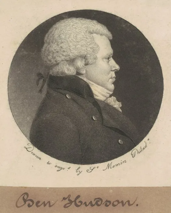 Framed Print : William Hudson, 1798. Creator: Charles Balthazar Julien Fevret de Saint-Memin Framed Print : William Hudson, 1798. Creator: Charles Balthazar Julien Fevret de Saint-Memin