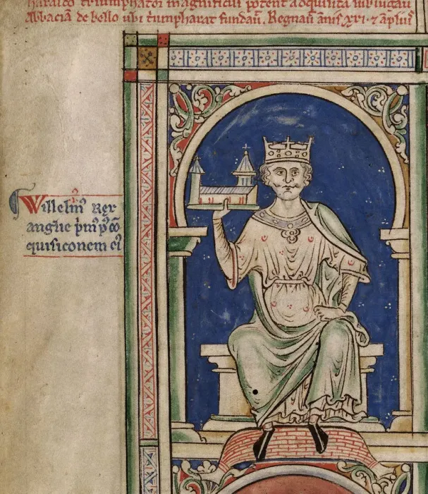 Framed Print : William I (From the Historia Anglorum, Chronica majora). Artist: Paris, Matthew (c. 1200-1259) Framed Print : William I (From the Historia Anglorum, Chronica majora). Artist: Paris, Matthew (c. 1200-1259)