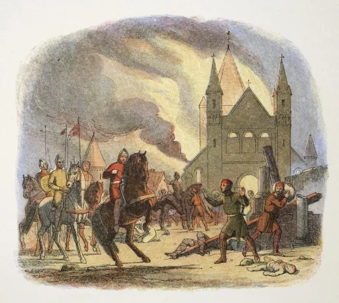 Framed Print : William I receiving a fatal injury at Mantes, France, 1087 (1864) Framed Print : William I receiving a fatal injury at Mantes, France, 1087 (1864)