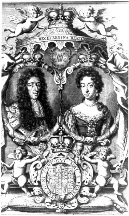 Framed Print : William III and Mary II. Artist: R White Framed Print : William III and Mary II. Artist: R White