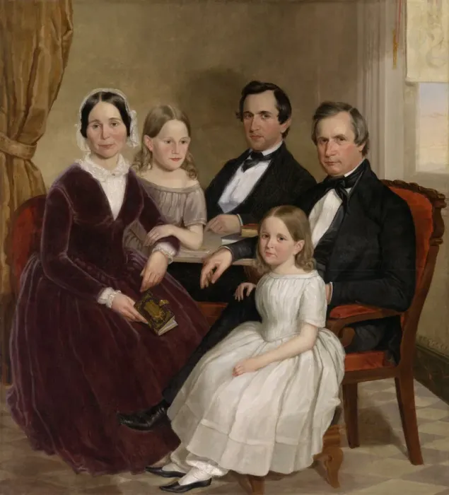 Framed Print : William Jervis Hough and Family, c. 1852-1853. Creator: J. Brayton Wilcox Framed Print : William Jervis Hough and Family, c. 1852-1853. Creator: J. Brayton Wilcox