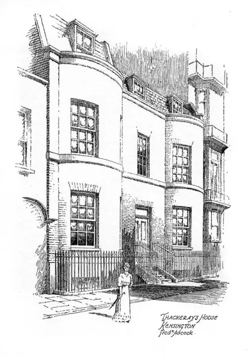 Framed Print : William Makepeace Thackerays house, Kensington, London, 1912. Artist: Frederick Adcock Framed Print : William Makepeace Thackerays house, Kensington, London, 1912. Artist: Frederick Adcock