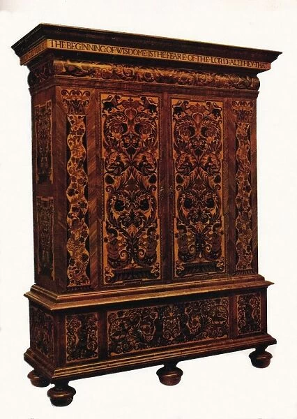 William and Mary Marquetry Cabinet, (c1690), 1925