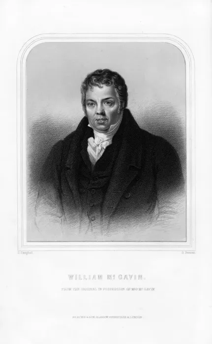 Framed Print : William McGavin, Scottish controversialist, (1870). Artist:s Freeman Framed Print : William McGavin, Scottish controversialist, (1870). Artist:s Freeman