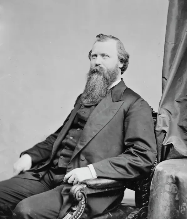 Framed Print : William Morris Stewart of Nevada, between 1860 and 1875. Creator: Unknown Framed Print : William Morris Stewart of Nevada, between 1860 and 1875. Creator: Unknown